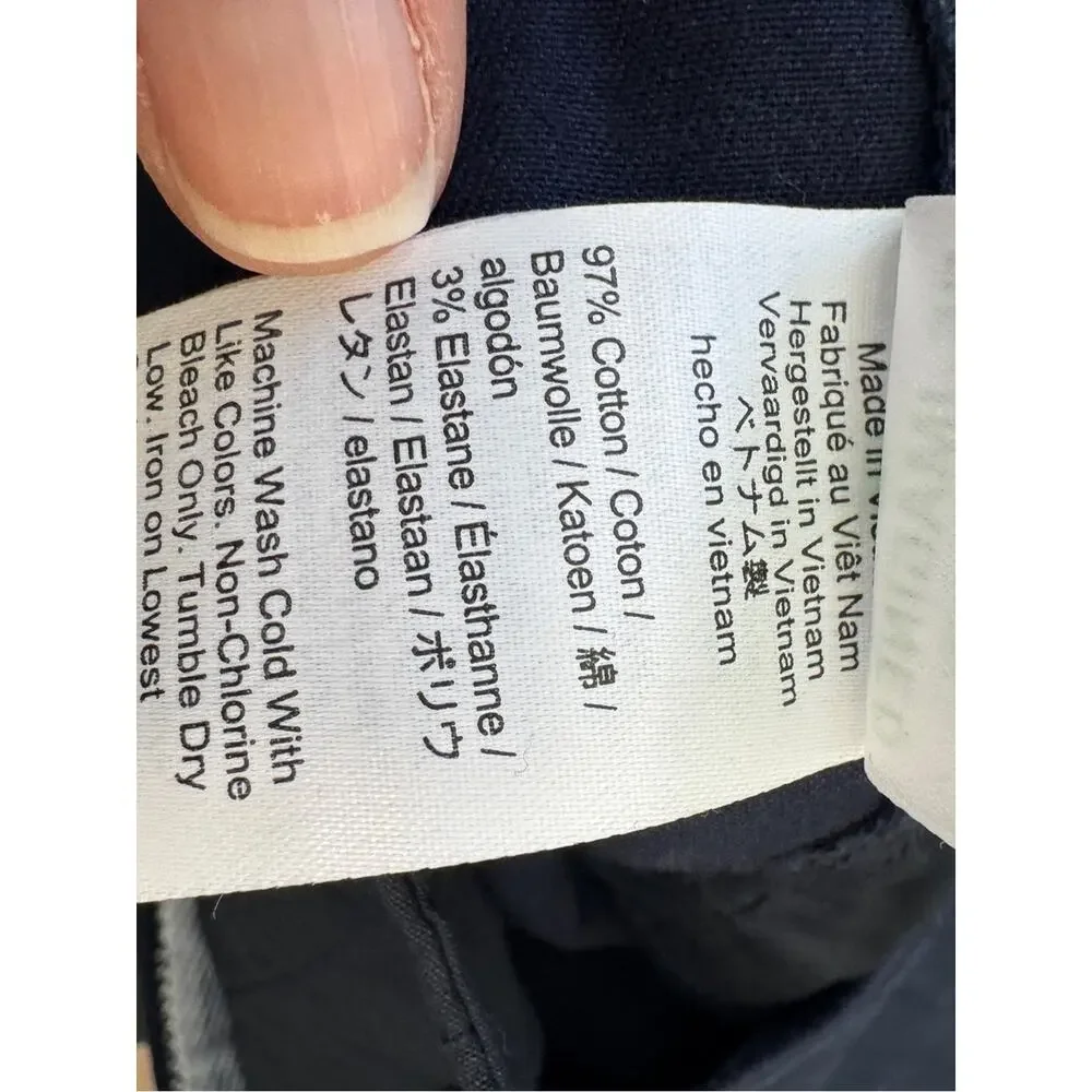 J Crew Navy Blue Chino Shorts Womens 4 Preppy Casual Golf Summer Classic